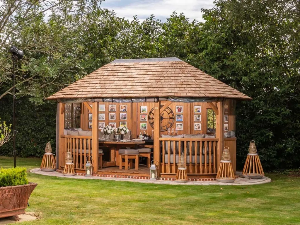 wooden gazebo