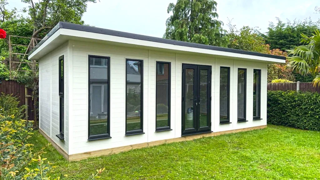 garden building painted white