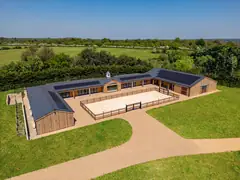 Aerial view of a large bespoke Crown building