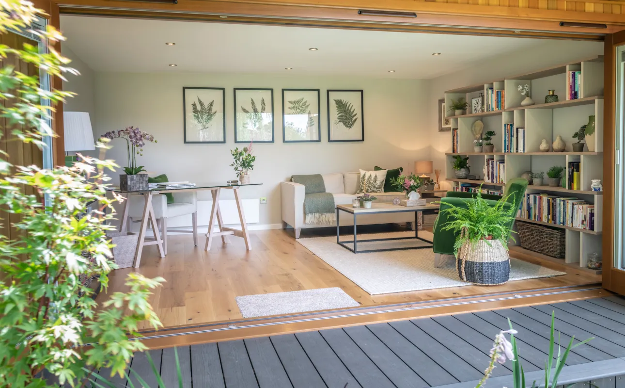 Work areas and seating areas