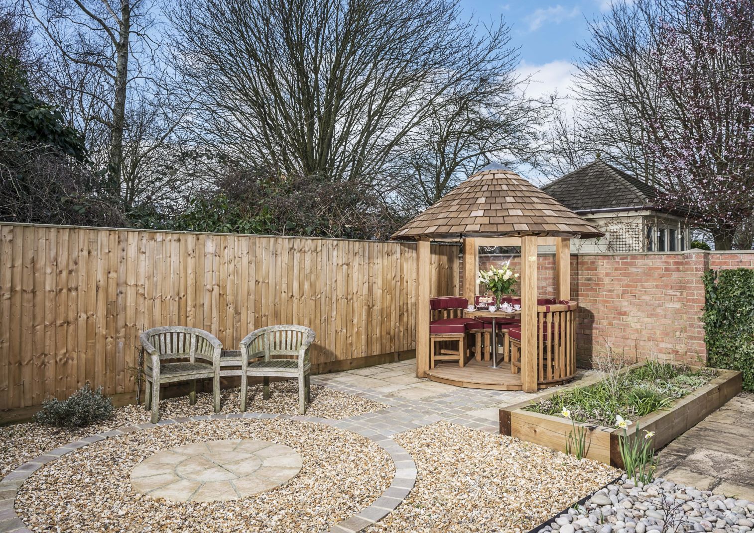 Cedar tiled roof