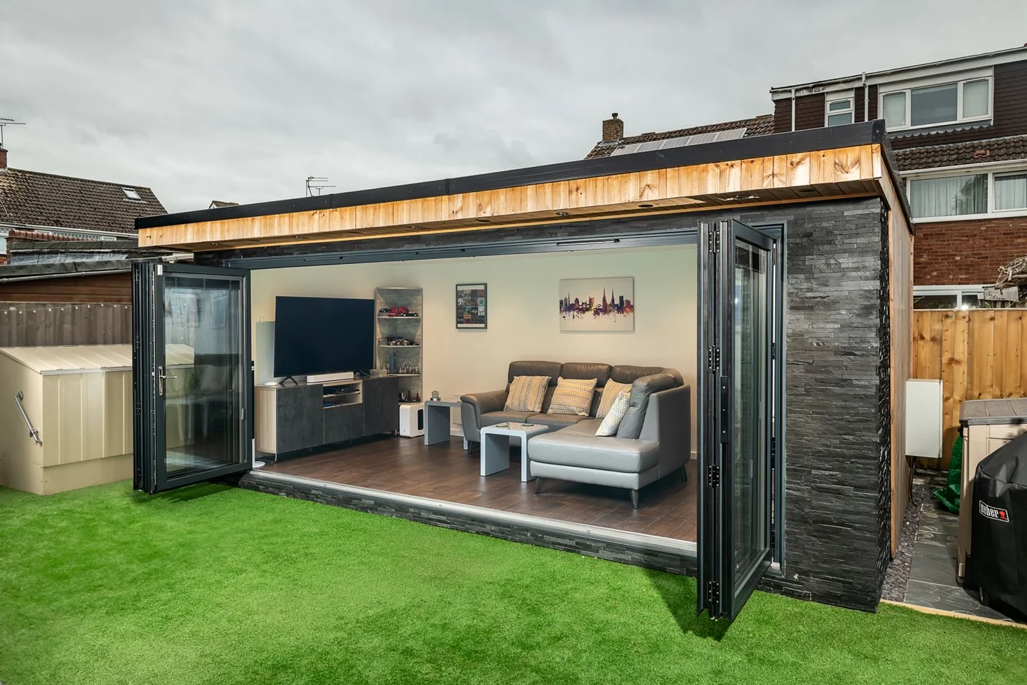Crown Pavilions customer Kevin scores prize after sharing his ultimate football garden room